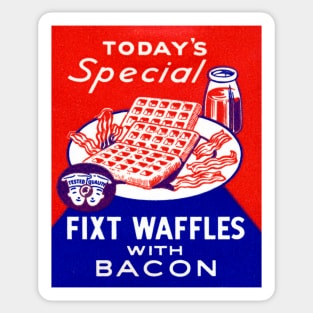 Vintage Waffles and Bacon Sticker